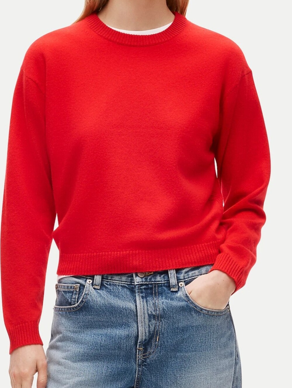 J. Crew Red Crewneck 100% Cashmere XXS Sweater